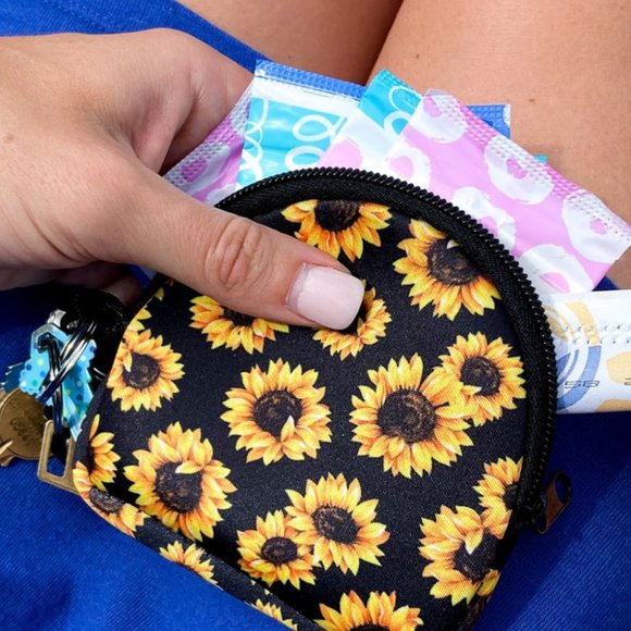 Yellow Neoprene Gift Card Keychain Pouch - Picture 3 of 10